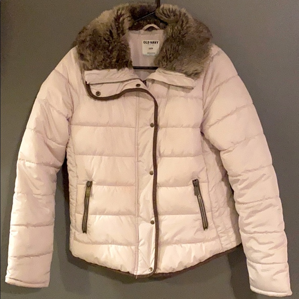 Puffer Coat with faux fur trim